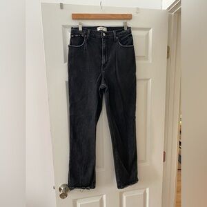 Abercrombie Curve Love Ultra High Rise Ankle Straight Jeans
